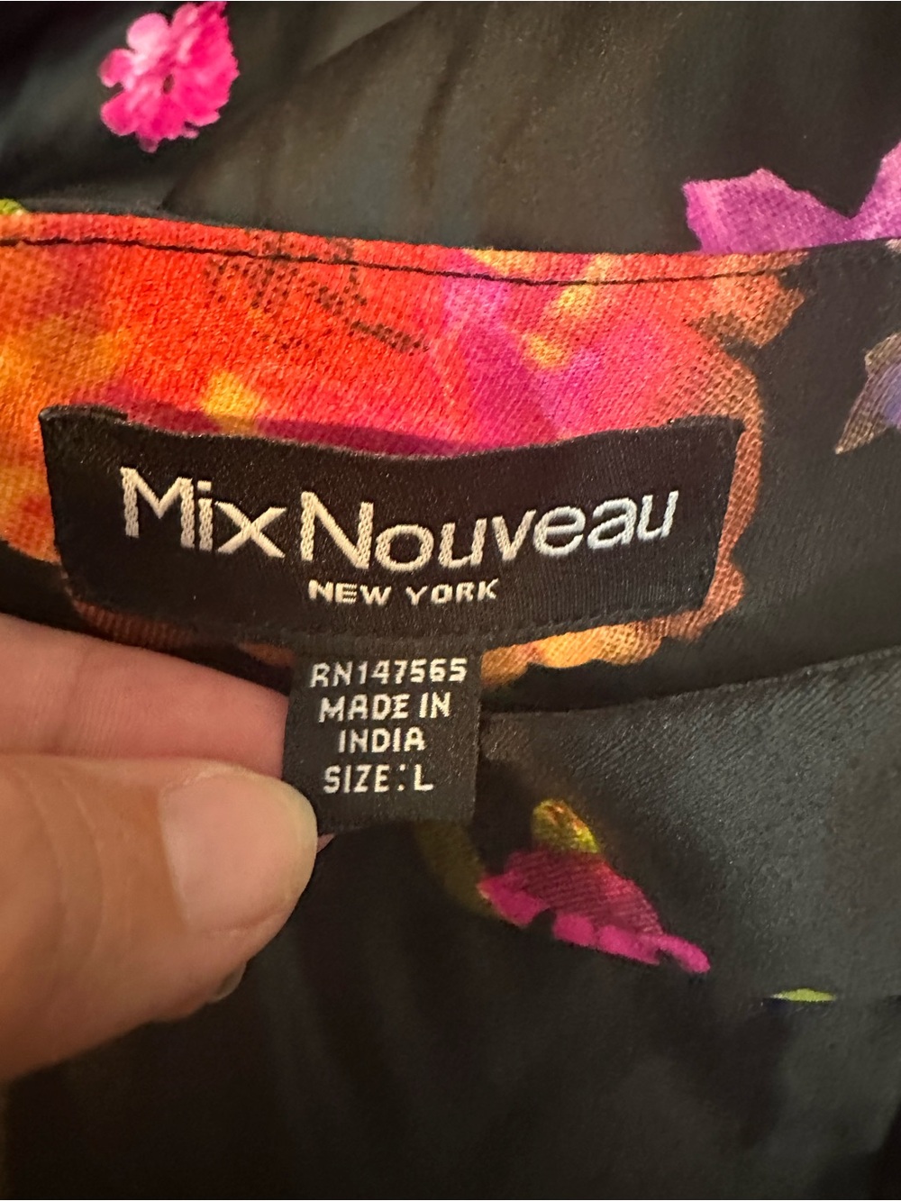 Mix Nouveau Skirt Size Large Floral Pockets On The Side - Picture 4 of 10